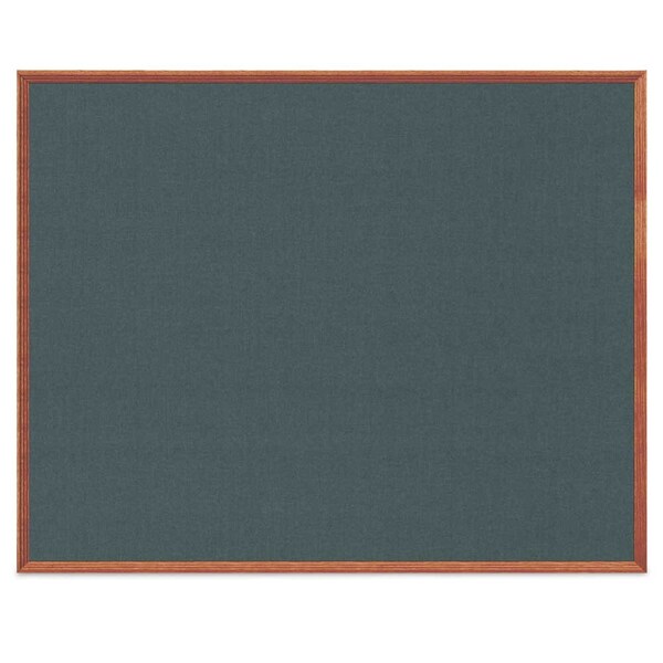 United Visual Products Wood Combo Board, 72"x48", Walnut/White Porcelain & Forbo UVDECORK7248OAK-WALNUT-WHTPORC-FORBO - main
